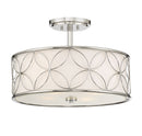 Four Light Semi-Flush Mount<br /><span style="color:#4AB0CE;">Entrega: 4-10 dias en USA</span><br /><span style="color:#4AB0CE;font-size:60%;">PREGUNTE POR ENTREGA EN PANAMA</span><br />Collection: Reid<br />Finish: Polished Nickel
