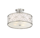 Four Light Semi-Flush Mount<br /><span style="color:#4AB0CE;">Entrega: 4-10 dias en USA</span><br /><span style="color:#4AB0CE;font-size:60%;">PREGUNTE POR ENTREGA EN PANAMA</span><br />Collection: Reid<br />Finish: Polished Nickel