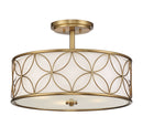 Four Light Semi-Flush Mount<br /><span style="color:#4AB0CE;">Entrega: 4-10 dias en USA</span><br /><span style="color:#4AB0CE;font-size:60%;">PREGUNTE POR ENTREGA EN PANAMA</span><br />Collection: Reid<br />Finish: Warm Brass