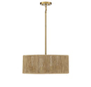 Four Light Pendant<br /><span style="color:#4AB0CE;">Entrega: 4-5 semanas en USA</span><br /><span style="color:#4AB0CE;font-size:60%;">PREGUNTE POR ENTREGA EN PANAMA</span><br />Collection: Ashe<br />Finish: Warm Brass and Rope