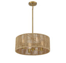 Four Light Pendant<br /><span style="color:#4AB0CE;">Entrega: 4-5 semanas en USA</span><br /><span style="color:#4AB0CE;font-size:60%;">PREGUNTE POR ENTREGA EN PANAMA</span><br />Collection: Ashe<br />Finish: Warm Brass and Rope