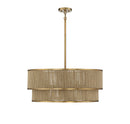 Six Light Pendant<br /><span style="color:#4AB0CE;">Entrega: 5-6 semanas en USA</span><br /><span style="color:#4AB0CE;font-size:60%;">PREGUNTE POR ENTREGA EN PANAMA</span><br />Collection: Ashburn<br />Finish: Warm Brass and Rope