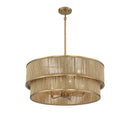 Six Light Pendant<br /><span style="color:#4AB0CE;">Entrega: 5-6 semanas en USA</span><br /><span style="color:#4AB0CE;font-size:60%;">PREGUNTE POR ENTREGA EN PANAMA</span><br />Collection: Ashburn<br />Finish: Warm Brass and Rope
