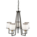 Five Light Chandelier<br /><span style="color:#4AB0CE;">Entrega: 4-10 dias en USA</span><br /><span style="color:#4AB0CE;font-size:60%;">PREGUNTE POR ENTREGA EN PANAMA</span><br />Collection: Coco<br />Finish: Gold, Black