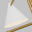 Four Light Chandelier<br /><span style="color:#4AB0CE;">Entrega: 7-8 semanas en USA</span><br /><span style="color:#4AB0CE;font-size:60%;">PREGUNTE POR ENTREGA EN PANAMA</span><br />Collection: Cosmo<br />Finish: Matte White and Burnished Brass