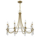 Eight Light Chandelier<br /><span style="color:#4AB0CE;">Entrega: 4-10 dias en USA</span><br /><span style="color:#4AB0CE;font-size:60%;">PREGUNTE POR ENTREGA EN PANAMA</span><br />Collection: Mayfair<br />Finish: Warm Brass and Chrome