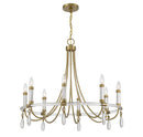 Savoy House - 1-7718-8-195 - Eight Light Chandelier - Mayfair - Warm Brass and Chrome