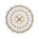 Four Light Semi-Flush Mount<br /><span style="color:#4AB0CE;">Entrega: 12-13 semanas en USA</span><br /><span style="color:#4AB0CE;font-size:60%;">PREGUNTE POR ENTREGA EN PANAMA</span><br />Collection: Kalani<br />Finish: French Gold