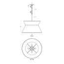 Four Light Pendant<br /><span style="color:#4AB0CE;">Entrega: 4-10 dias en USA</span><br /><span style="color:#4AB0CE;font-size:60%;">PREGUNTE POR ENTREGA EN PANAMA</span><br />Collection: Mad Hatter<br />Finish: Matte Black/French Gold