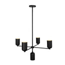 Five Light Chandelier<br /><span style="color:#4AB0CE;">Entrega: 4-10 dias en USA</span><br /><span style="color:#4AB0CE;font-size:60%;">PREGUNTE POR ENTREGA EN PANAMA</span><br />Collection: Nola<br />Finish: Black