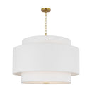 Four Light Pendant<br /><span style="color:#4AB0CE;">Entrega: 4-10 dias en USA</span><br /><span style="color:#4AB0CE;font-size:60%;">PREGUNTE POR ENTREGA EN PANAMA</span><br />Collection: Sawyer<br />Finish: Burnished Brass