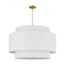 Four Light Pendant<br /><span style="color:#4AB0CE;">Entrega: 4-10 dias en USA</span><br /><span style="color:#4AB0CE;font-size:60%;">PREGUNTE POR ENTREGA EN PANAMA</span><br />Collection: Sawyer<br />Finish: Burnished Brass