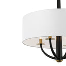 Four Light Pendant<br /><span style="color:#4AB0CE;">Entrega: 4-10 dias en USA</span><br /><span style="color:#4AB0CE;font-size:60%;">PREGUNTE POR ENTREGA EN PANAMA</span><br />Collection: Patchwork<br />Finish: Black/Satin Brass