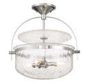 Four Light Convertible Semi-Flush/Pendant<br /><span style="color:#4AB0CE;">Entrega: 4-10 dias en USA</span><br /><span style="color:#4AB0CE;font-size:60%;">PREGUNTE POR ENTREGA EN PANAMA</span><br />Collection: Denmar<br />Finish: Polished Chrome
