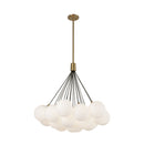 LED Chandelier<br /><span style="color:#4AB0CE;">Entrega: 4-10 dias en USA</span><br /><span style="color:#4AB0CE;font-size:60%;">PREGUNTE POR ENTREGA EN PANAMA</span><br />Collection: Bolla<br />Finish: Brushed Gold/Opal Glass