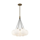 LED Chandelier<br /><span style="color:#4AB0CE;">Entrega: 4-10 dias en USA</span><br /><span style="color:#4AB0CE;font-size:60%;">PREGUNTE POR ENTREGA EN PANAMA</span><br />Collection: Bolla<br />Finish: Brushed Gold/Opal Glass