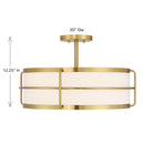 Savoy House - 6-4193-4-322 - Four Light Semi-Flush Mount - Chauncey - Warm Brass