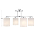 Savoy House - 6-4693-4-11 - Four Light Semi-Flush Mount - Herron - Chrome