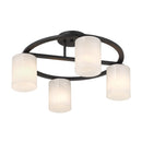 Four Light Semi-Flush Mount<br /><span style="color:#4AB0CE;">Entrega: 4-10 dias en USA</span><br /><span style="color:#4AB0CE;font-size:60%;">PREGUNTE POR ENTREGA EN PANAMA</span><br />Collection: Herron<br />Finish: Matte Black