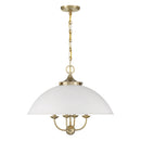 Four Light Pendant<br /><span style="color:#4AB0CE;">Entrega: 4-10 dias en USA</span><br /><span style="color:#4AB0CE;font-size:60%;">PREGUNTE POR ENTREGA EN PANAMA</span><br />Collection: Monterey<br />Finish: White and Warm Brass