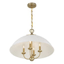 Four Light Pendant<br /><span style="color:#4AB0CE;">Entrega: 4-10 dias en USA</span><br /><span style="color:#4AB0CE;font-size:60%;">PREGUNTE POR ENTREGA EN PANAMA</span><br />Collection: Monterey<br />Finish: White and Warm Brass