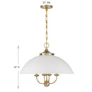 Savoy House - 7-1725-4-142 - Four Light Pendant - Monterey - White and Warm Brass