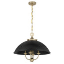 Four Light Pendant<br /><span style="color:#4AB0CE;">Entrega: 4-10 dias en USA</span><br /><span style="color:#4AB0CE;font-size:60%;">PREGUNTE POR ENTREGA EN PANAMA</span><br />Collection: Monterey<br />Finish: Matte Black and Warm Brass