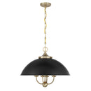 Four Light Pendant<br /><span style="color:#4AB0CE;">Entrega: 4-10 dias en USA</span><br /><span style="color:#4AB0CE;font-size:60%;">PREGUNTE POR ENTREGA EN PANAMA</span><br />Collection: Monterey<br />Finish: Matte Black and Warm Brass