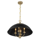 Four Light Pendant<br /><span style="color:#4AB0CE;">Entrega: 4-10 dias en USA</span><br /><span style="color:#4AB0CE;font-size:60%;">PREGUNTE POR ENTREGA EN PANAMA</span><br />Collection: Monterey<br />Finish: Matte Black and Warm Brass