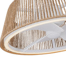 24"Ceiling Fan<br /><span style="color:#4AB0CE;">Entrega: 4-10 dias en USA</span><br /><span style="color:#4AB0CE;font-size:60%;">PREGUNTE POR ENTREGA EN PANAMA</span><br />Collection: Isla<br />Finish: White/Braided Rope