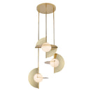 LED Chandelier<br /><span style="color:#4AB0CE;">Entrega: 4-10 dias en USA</span><br /><span style="color:#4AB0CE;font-size:60%;">PREGUNTE POR ENTREGA EN PANAMA</span><br />Collection: Scorpio<br />Finish: Metallic Brass/Opal Glass