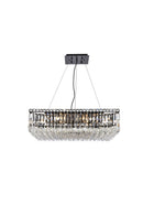 Elegant Lighting - V2032D28BK/RC - 12 Light Chandelier - Maxime - Black And Clear