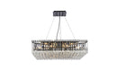 Elegant Lighting - V2032D32BK/RC - 12 Light Chandelier - Maxime - Black And Clear