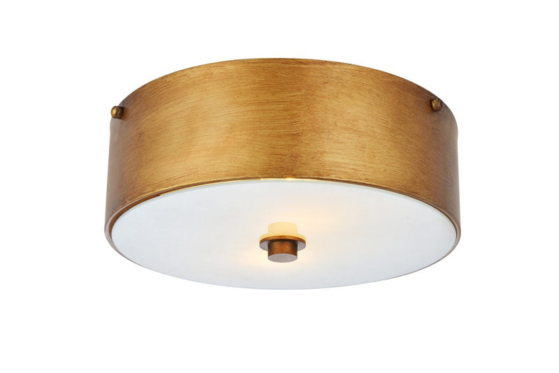 Elegant Lighting - LD6022 - Two light Flush Mount - Hazen - vintage gold