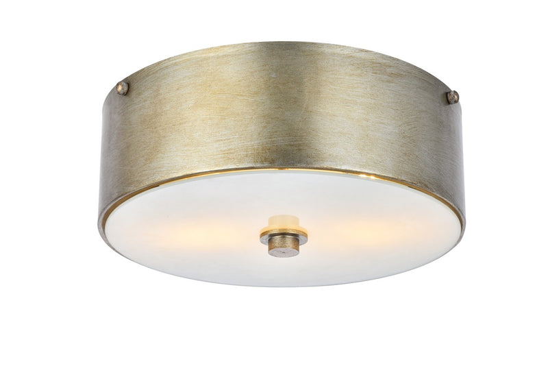 Elegant Lighting - LD6023 - Two light Flush Mount - Hazen - vintage silver