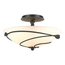 Hubbardton Forge - 126712-SKT-10-GG0048 - Two Light Semi-Flush Mount - Leaf - Black