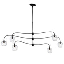 Hubbardton Forge - 136357-SKT-MULT-10-ZM0709 - Six Light Pendant - Ume - Black