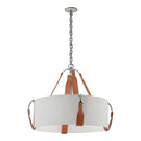 Hubbardton Forge - 104072-SKT-24-LC-SJ2812 - Four Light Pendant - Saratoga - Polished Nickel