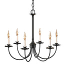 Hubbardton Forge - 107060-SKT-10 - Six Light Chandelier - Simple Lines - Black