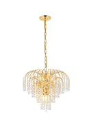 Elegant Lighting - V6801D19G/RC - Six Light Pendant - Falls - Gold