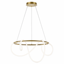 Lámpara Colgante Decorativa Con Luz Led 65W Acabado Brass Plated/ Metal Silicon.