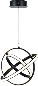 LÁMPARA DE TECHO MODERNA DECORATIVA  LED 18W, 3000K, 100-240V/50-60HZ, PANTALLA BLANCA + CUERPO NEGRO MATE.