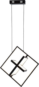 LÁMPARA DE TECHO MODERNA DECORATIVA  LED 18W, 3000K, 100-240V/50-60HZ, PANTALLA BLANCA + CUERPO NEGRO MATE.