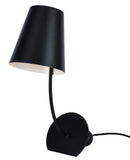 LÁMPARA DE MESA 1XE27-40W ( NO INCLUIDO ) 100-240V, PANTALLA NEGRA ACABADO NEGRO