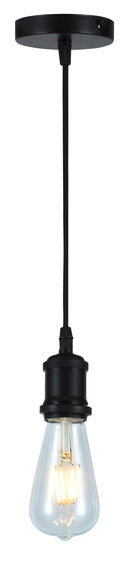 LÁMPARA DE TECHO COLGANTE 1XE27 (NO INCLUIDO) 100-240V/50-60HZ, CANOPY NEGRO CABLE 2MT COLOR NEGRO.