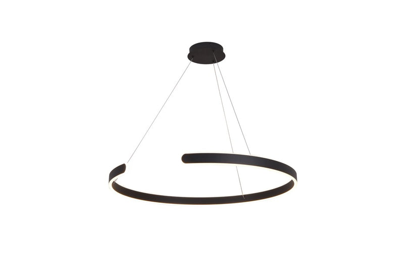 LÁMPARA DE TECHO COLGANTE LED 70W, 5600LM, 3000K, 110-240V/50-60HZ, ACABADO NEGRO.