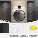 LÁMPARA MODERNA DE PARED LED 15W, INTERRUPTOR CCT PARA ELEGIR TONALIDAD DE LUZ: 30K,40K,60K, 110-240V, 50-60HZ,  IP44, ACABADO NEGRO.