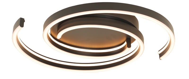 LÁMPARA DE TECHO MODERNA DECORATIVA LED 82W, INTERRUPTOR CCT 30K,40K,60K,  110-240V, 50-60HZ, ACABADO NEGRO.