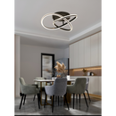 LÁMPARA DE TECHO MODERNA DECORATIVA LED 83W, INTERRUPTOR CCT PARA ELEGIR TONALIDAD DE LUZ: 30K,40K,60K, 110-240V, 50-60HZ, ACABADO NEGRO.