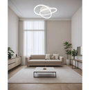 LÁMPARA DE TECHO DECORATIVA LED 83W, INTERRUPTOR CCT PARA ELEGIR TONALIDAD DE LUZ: 30K,40K,60K, 110 240V, 50-60HZ IP20, ACABADO BLANCO MATE.